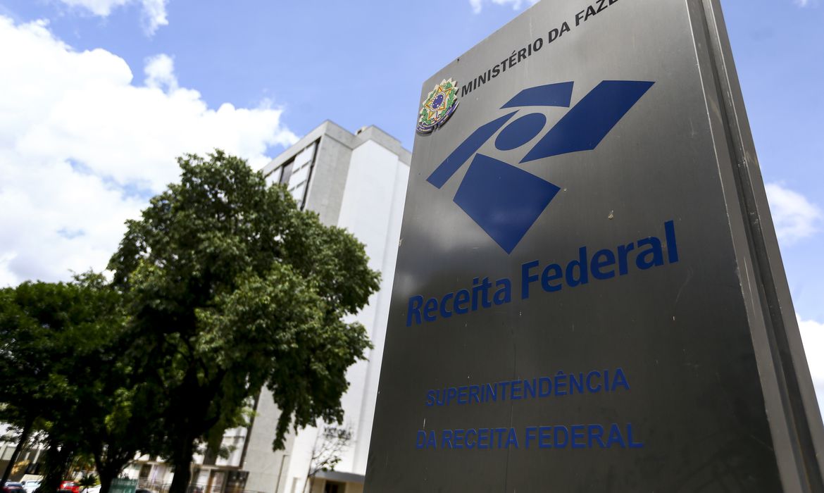 Fachada da Superintendência da Receita Federal, em Brasília.